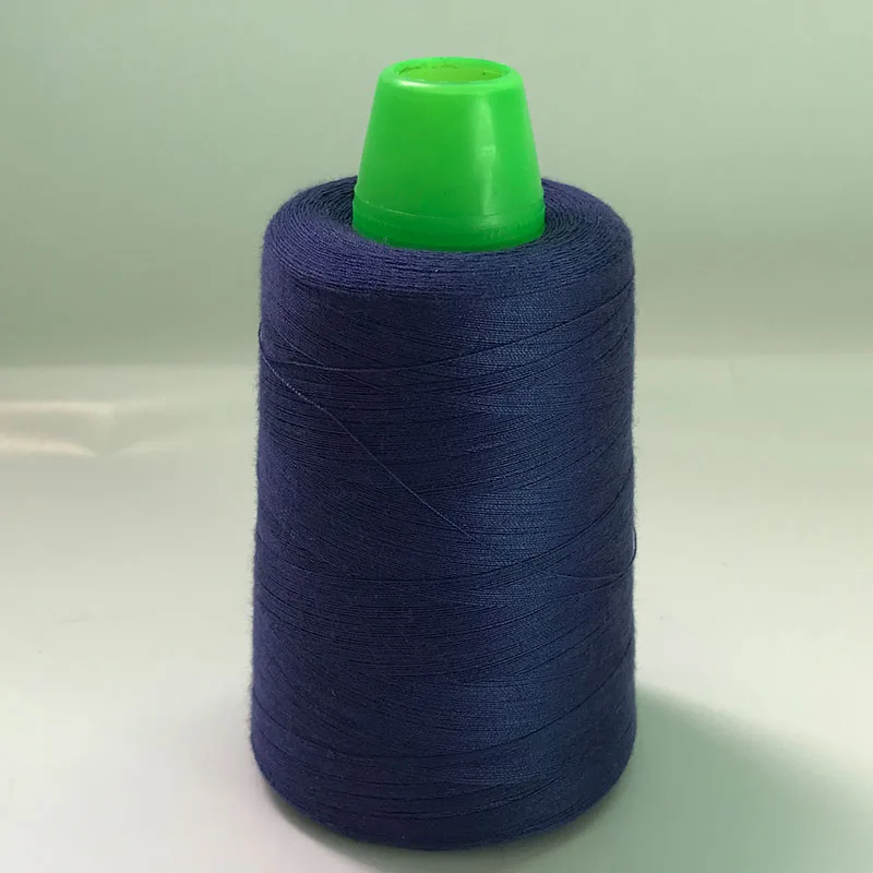 Dark Blue Высокое качество 40 s/2 Многоцветный Нежный зеленый темно-синий машинное шитье нить для шифона хлопок 3000 ярдов 402 швейные нитки - Цвет: Dark Blue