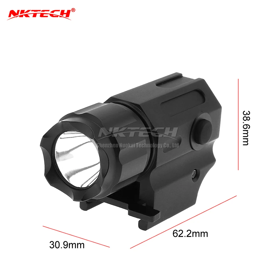 G03 65g NKTECH тактический светодиодный пистолет вспышки светильник мини G01 G02 G03 G07 G10 P05 P10 XP-G2 2-режим пистолет фонарь светильник для Пеший Туризм Охота - Испускаемый цвет: G03 65g