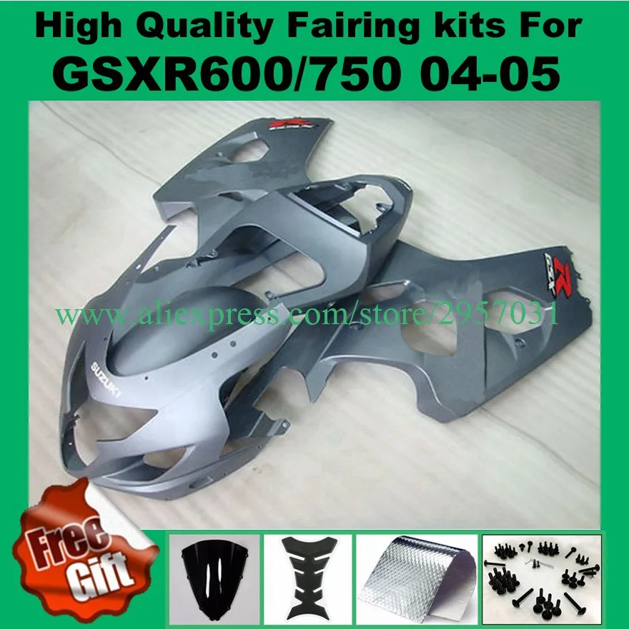 

9GIFTS,100%Fit Fairing kit for GSXR600 GSXR750 04 05 SUZUKI GSXR600 750 2004 2005 fairings K4 K5 injection molding
