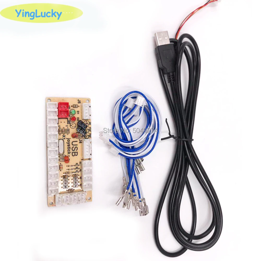 DIY Нулевая задержка Аркада USB кодер ПК к джойстику файтинги запасные части кодер доска+ Провода Кабели