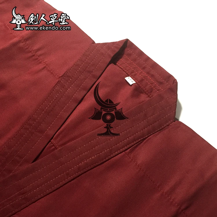 IKENDO-красный холст Kendo Kendogi-фиксированный цвет 30% хлопок 70% полиэстер все размеры японская форма kendo keiko gi kendo обучение