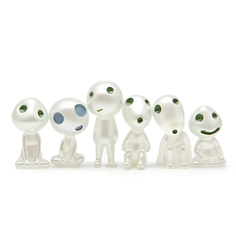 6 шт./компл. аниме Принцесса Мононоке световой дерево эльфы дух Кодама