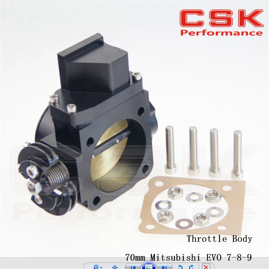 70 мм дроссельной заслонки для Mitsubishi EVO7 EVO8 EVO9 4G63 03 07 EVO 7 8 9 черный|70mm throttle body|throttle