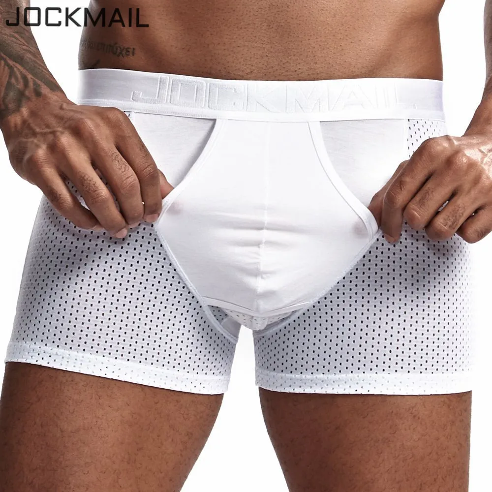 JOCKMAIL сексуальное мужское нижнее белье из модала боксерские шорты уход за пятнами