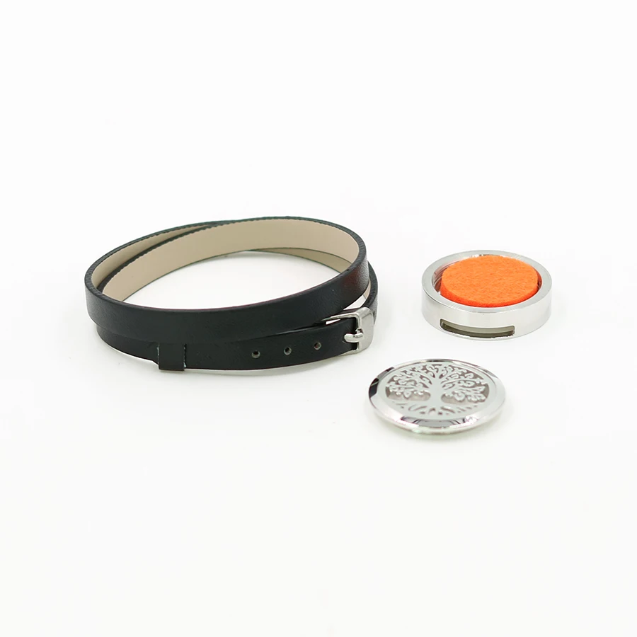 Витой винт Роза браслет на запястье из нержавеющей стали медальон с ароматом