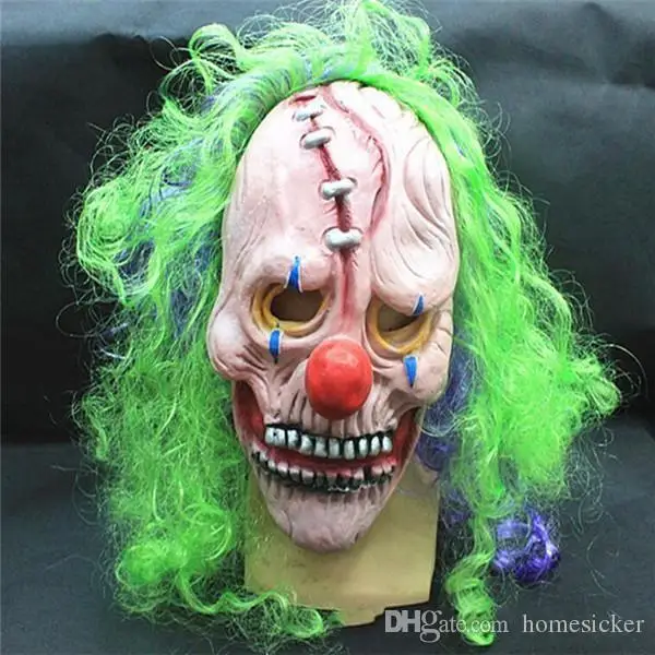 

Halloween Scary Party Mask Latex Funny Clown Wry Face October Spirit Festival Emulsion Terror Masquerade Masks Children Adult