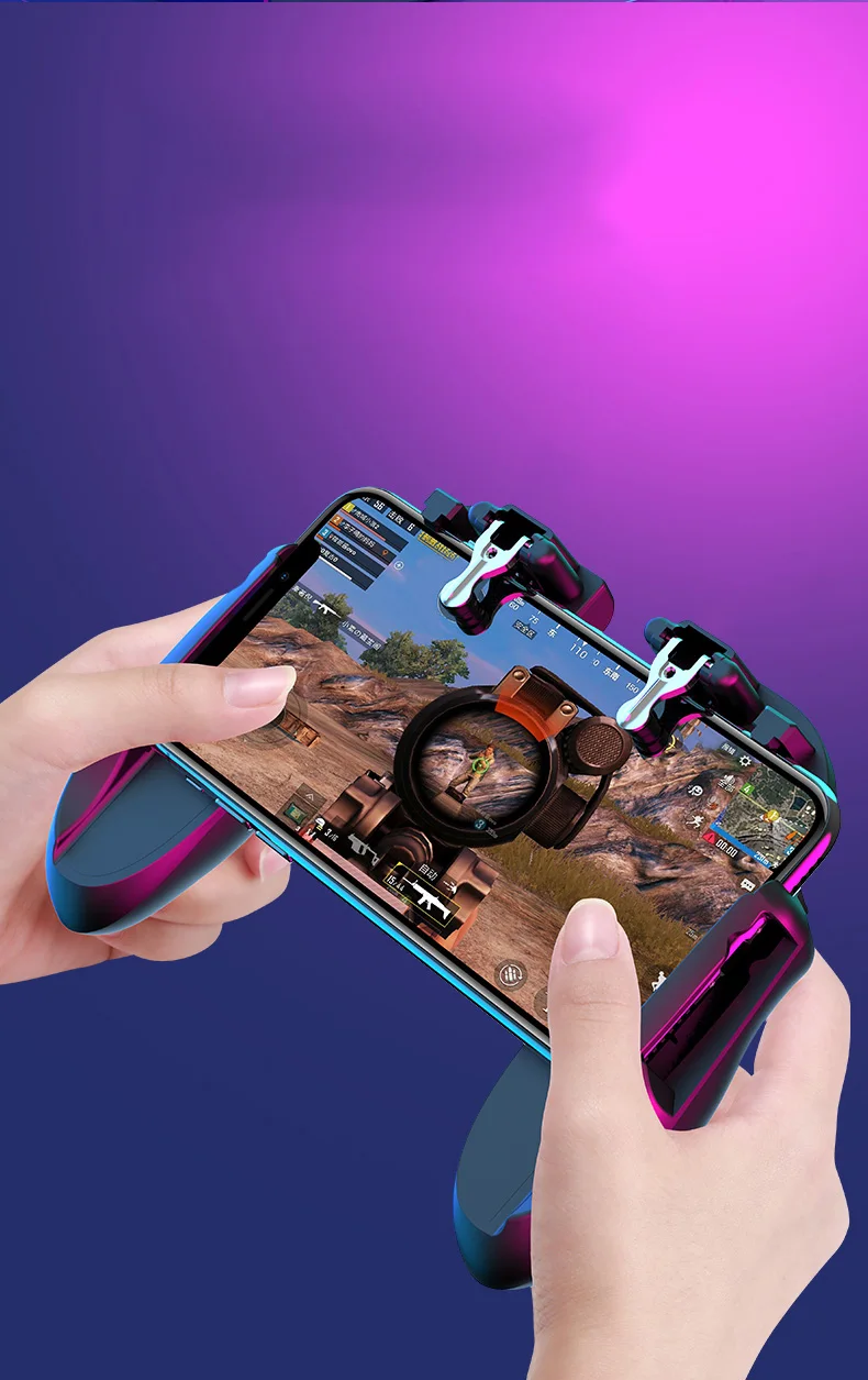 H6 Мобильная игровая ручка интегрированный игровой триггер L1R1Shooter Кнопка огня триггер рассеивания тепла держатель телефона с вентилятором для PUBG