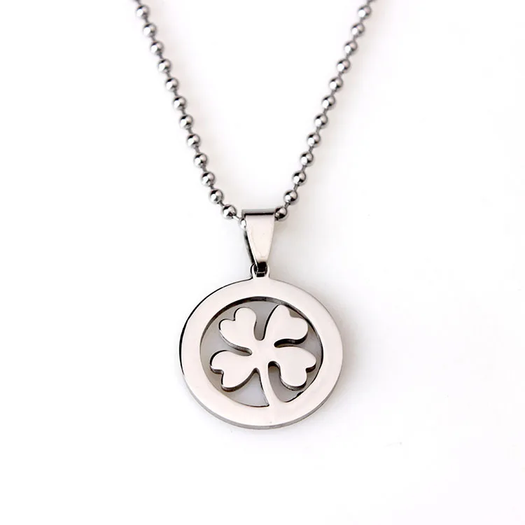 2015 новые продукты из нержавеющей стали четыре кулон в виде клевера ожерелье