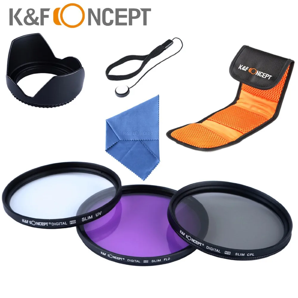 K & F CONCEPT 52 55 58 62 67 72 77 мм набор фильтров для круговой полярной линзы CPL с УФ защитой +
