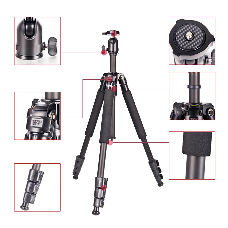 WF-3642B алюминиевая мини-подставка для штатива максимальная нагрузка 2 кг камеры SDLR