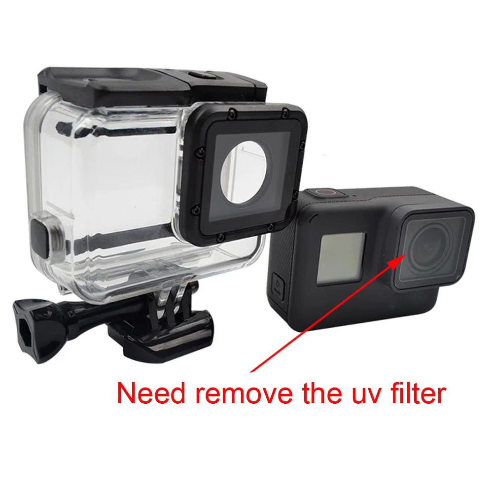 Для GoPro Hero5 Hero6 45M водонепроницаемый чехол Gopro подводный защитный корпус коробка