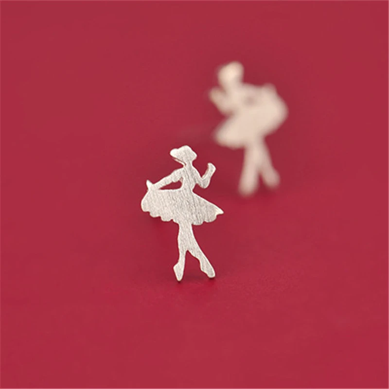 Женские серьги гвоздики с балериной RONGQING 1 шт.|girls stud earings|fashion earringsstud earrings |