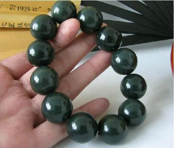 Натуральные темно-зеленые бусины Будды HETIAN Nephrite искусственные китайские