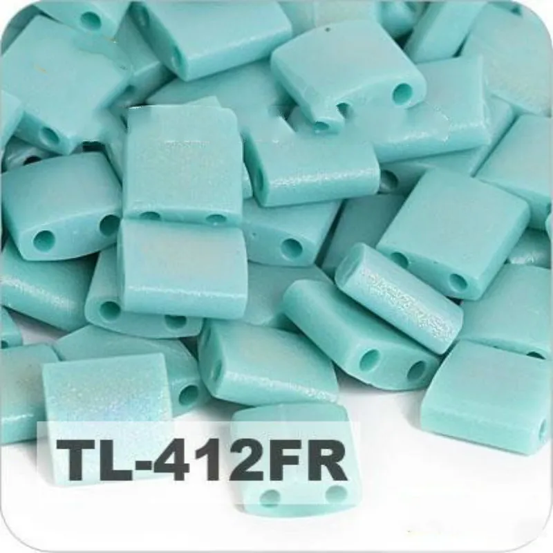 TL-412FR Тайдиан белый Миюки Тила стеклянные бусины для рукоделия изготовления ювелирных изделий 5,0x5,0x1,9 мм 3 г/лот около 36 штук - Цвет: TL-412FR