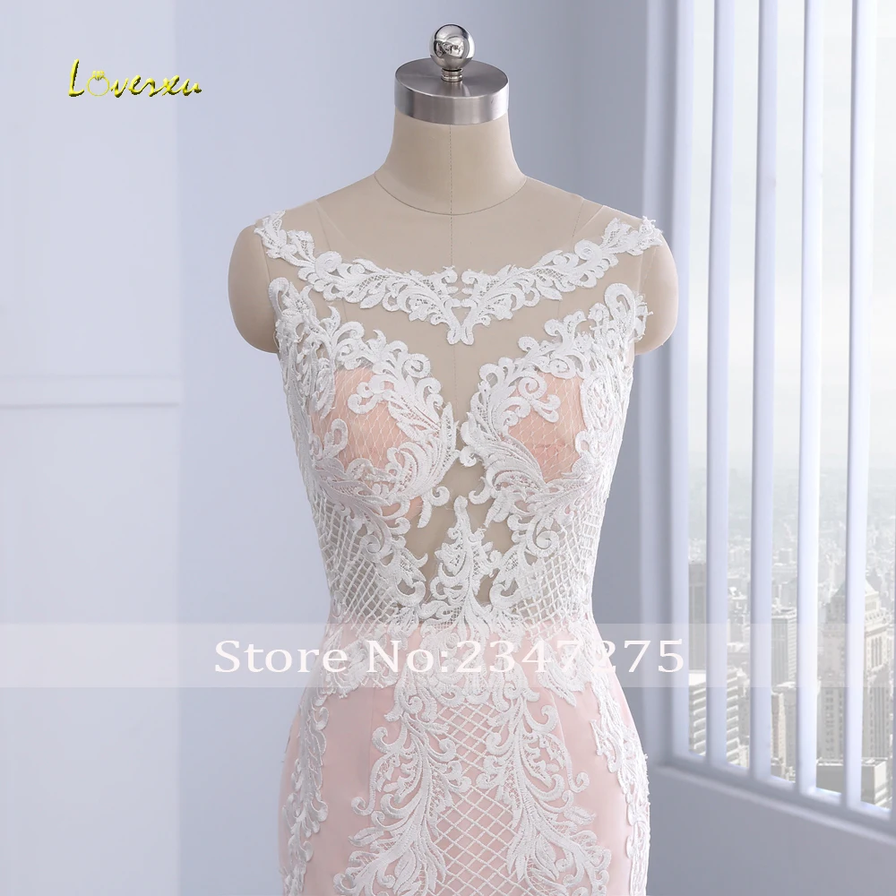 Loverxu Vestido De Noiva кружевное свадебное платье русалки 2019 сексуальное винтажное труба