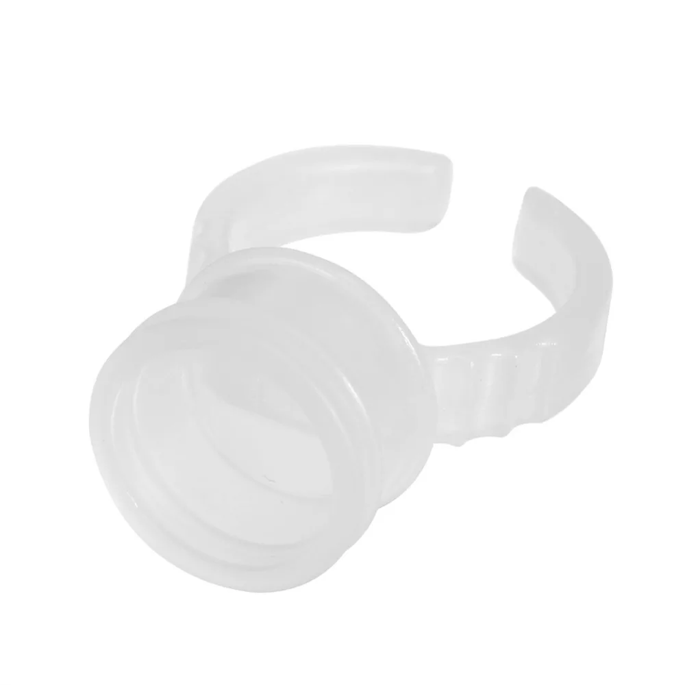 100 шт. одноразовые прозрачные кольца для татуировок пигменты бровей и губ