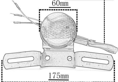 Круглые задние тормозные огни для мотоциклов honda CRF450R CRF250X CRF450X CRF230F CRF250L CRF250M SL230 |