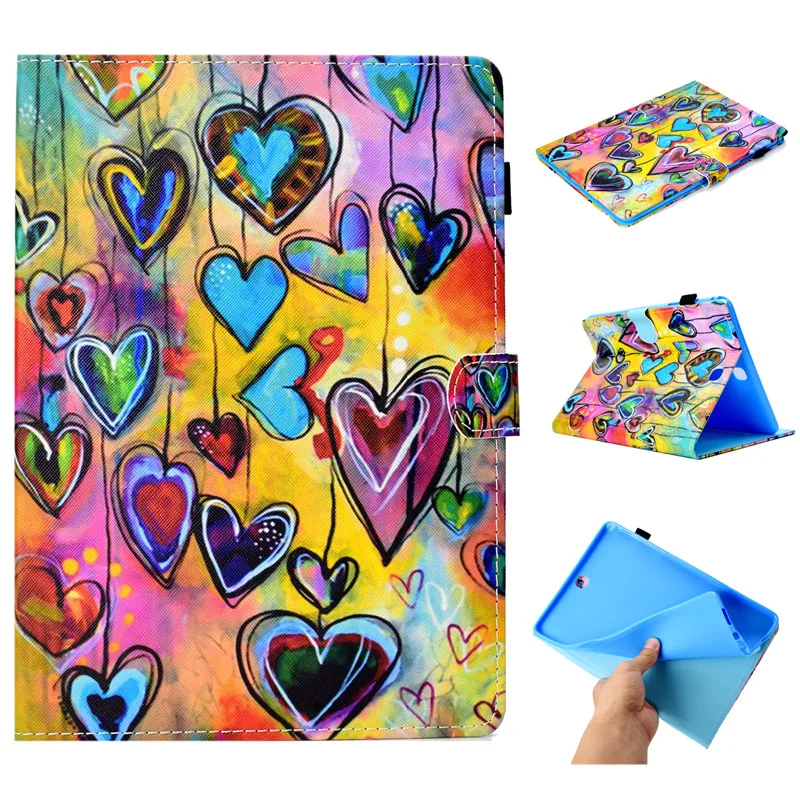 Funda чехол для samsung Galaxy Tab A 9 7 T550 T555 SM дюймов планшета PU кожаный смарт Стенд защитный