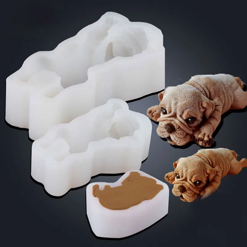 Милый мультфильм собака силиконовая форма мусс торт 3D шар пей украшение