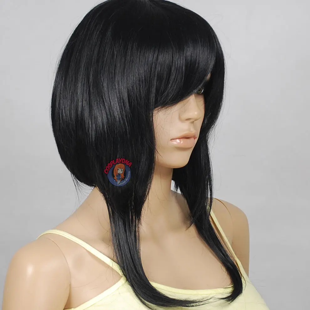 БЕСПЛАТНАЯ ДОСТАВКА термостойкая серия черных волнистых париков Cosplay DNA.