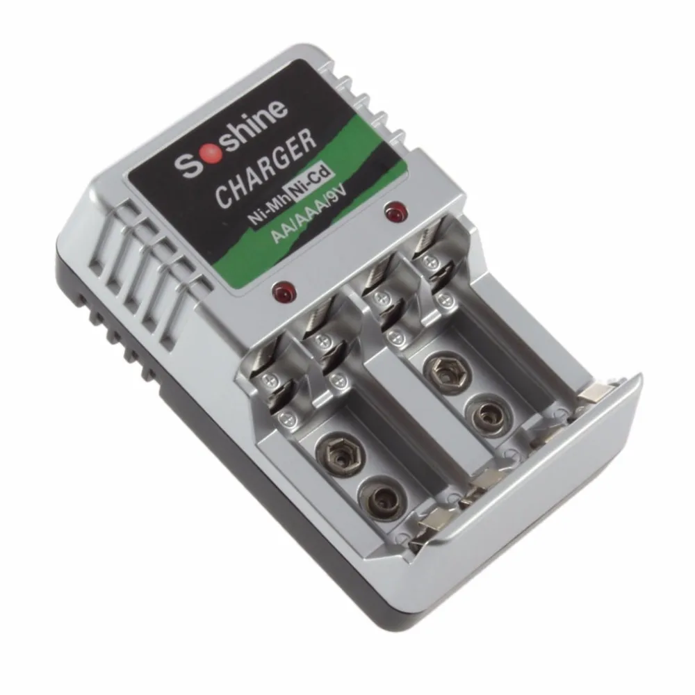 Soshine аккумуляторная батарея зарядное устройство AA AAA 9V Ni-MH Ni-Cd батареи настенные