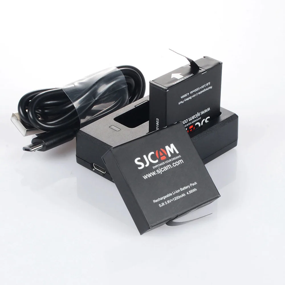 SJCAM SJ8 серии батареи и два порта зарядное устройство оригинальные аксессуары для SJ8 PRO/SJ8 PLUS/SJ 8 AIR S порты экшн-камер