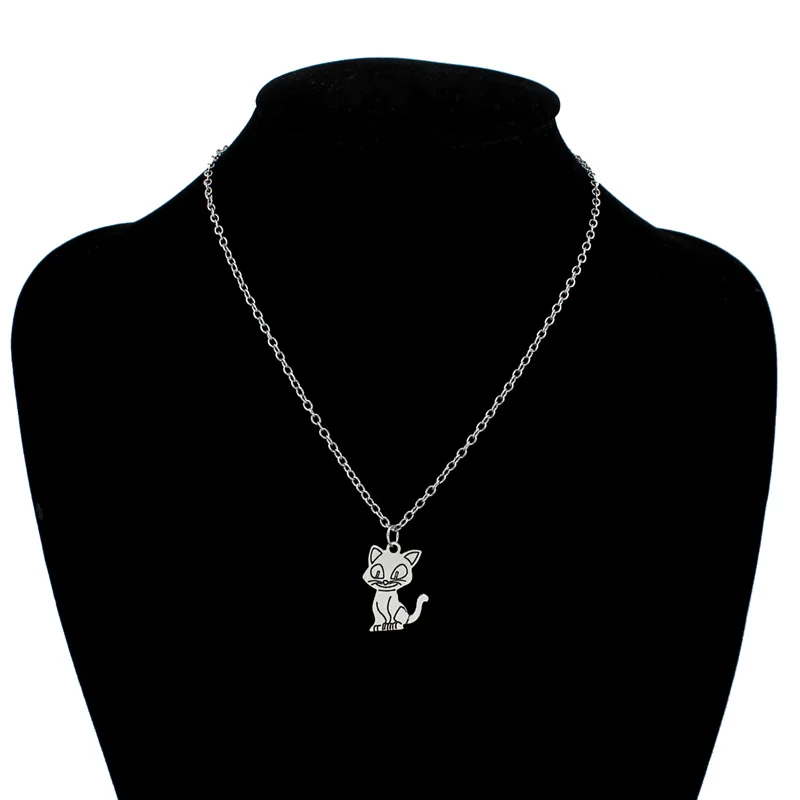 2019 модный винтажный тоновый милый кот Женский комплект ювелирных изделий серьги