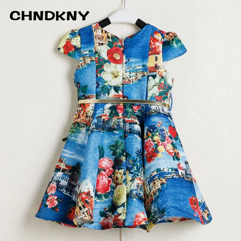 Платья для девочек детская одежда 2017 брендовые зимние детские праздничные