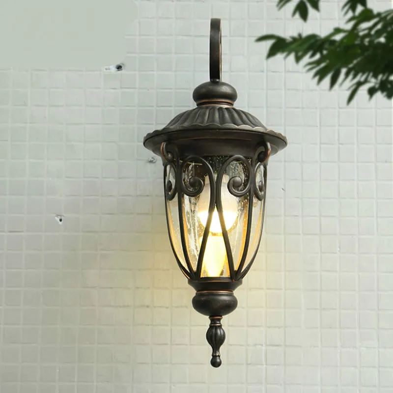 Винтажный Европейский коттедж Водонепроницаемый стеклянный Железный настенный