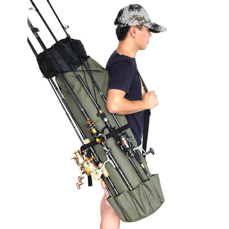 Portable Multifunction Fishing Bags Nylon Fishing Rod Bag Case Fishing Tackle Tools Storage Bag FB25