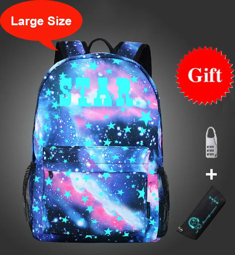 style 12 large size Антикражные сумки, ночник, детский школьный рюкзак, чехол-карандаш, аниме светящиеся школьные сумки для мальчиков и девочек, школьная сумка - Цвет: style 12 large size