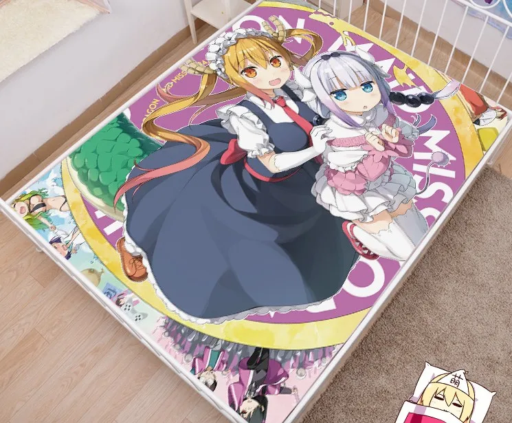 Наматрасник Kobayashi san Chi no Maid Dragon из японского аниме мультфильма натяжная простыня