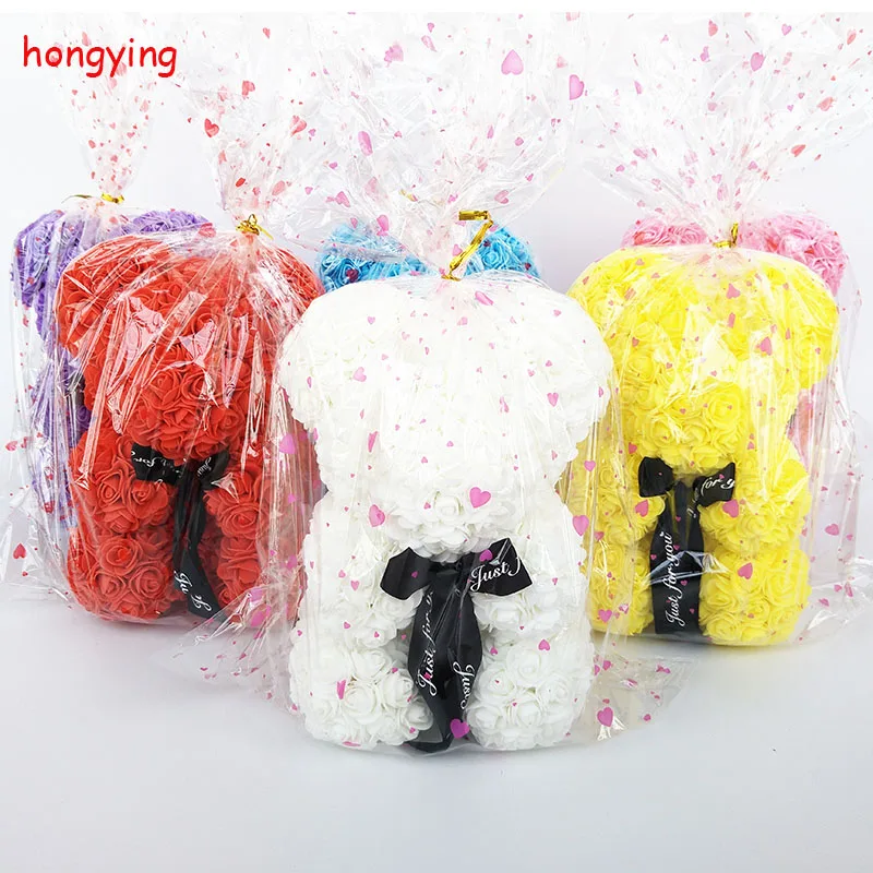 Медведь роза плюшевые медведи цветок розовый медведь высота 25 см праздничные