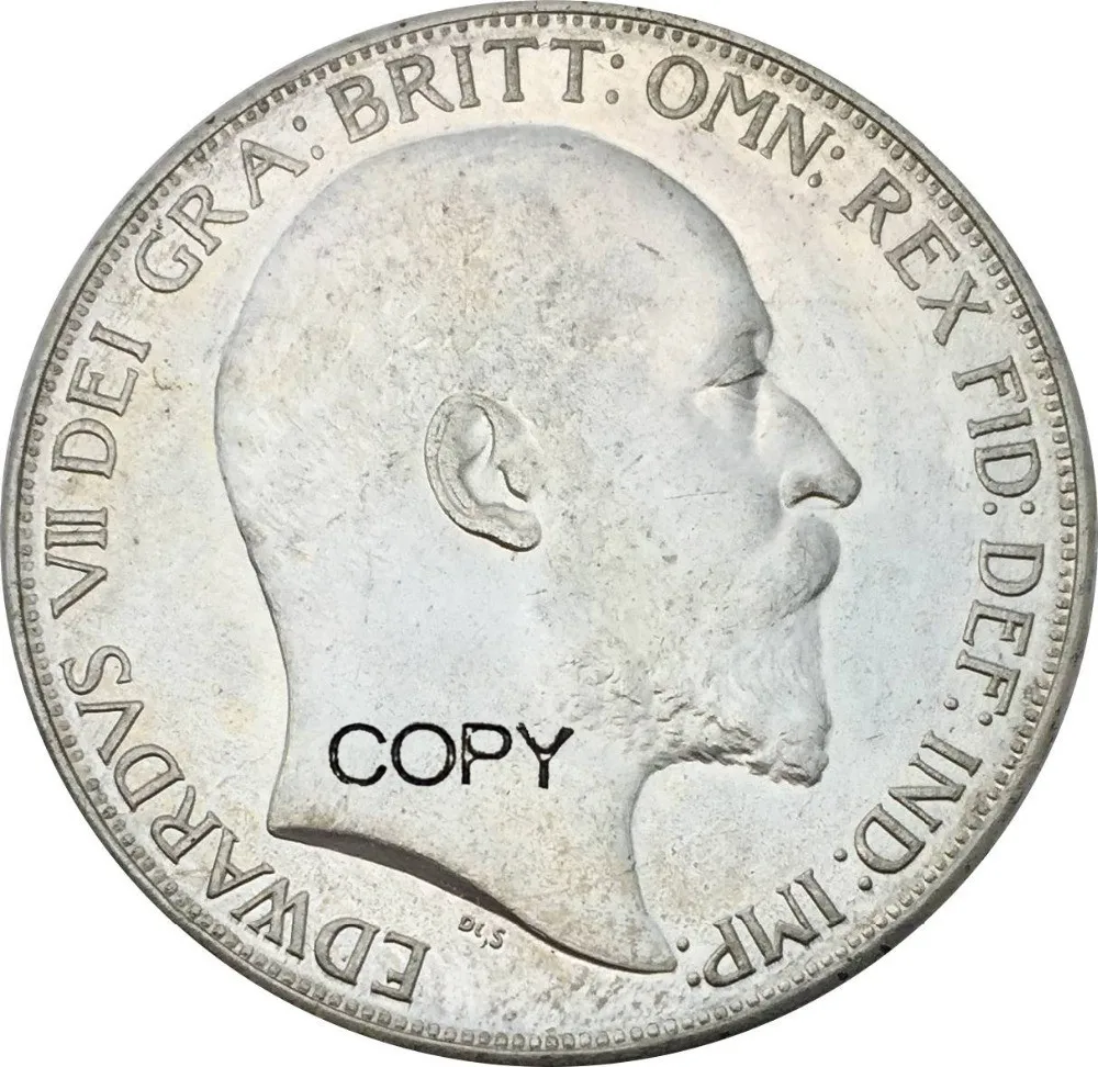 

Great Britain 1 Crown Edward VI 1902 St.George Slaying The Dragon Crown Cupronickel Plated Silver Copy Coin Commemorative COINS
