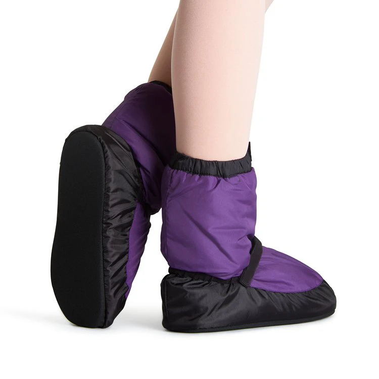 

Girls Ballet Point Warm Shoes Ballet Castle Ballet Dance Warm Boot Ballerina Warm-up Booties Charcoal/Black/Purple Dance Apparel