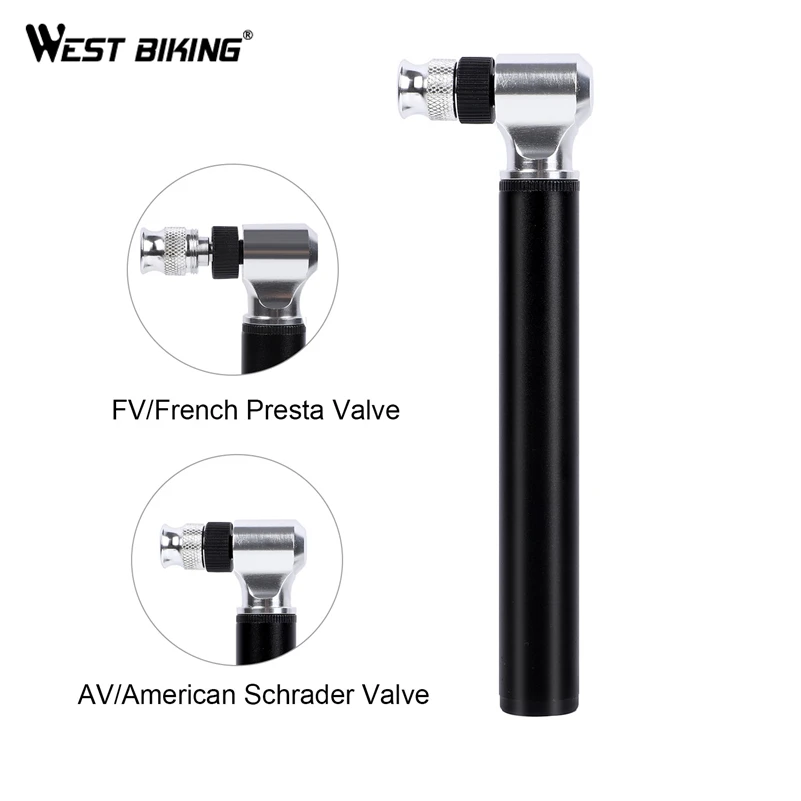 WEST BIKING 300 PSI Bike Pump Multifunctional Hand Bicycle Type Level Tire Patch Pads Sets Portable MTB Pumps | Спорт и развлечения