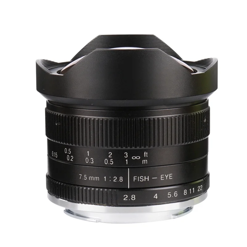 7 ручной Объектив fisheye 5 мм f2.8 фиксированный объектив 180 APS C для крепления на E Mount
