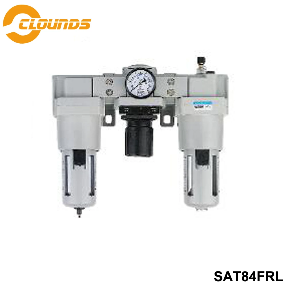 SAT84FRL Air Preparation Units G1/4" 3/8" 1/2" 3/4" 1" Three Filter Regulator Airtac Type FRL Compressor | Инструменты