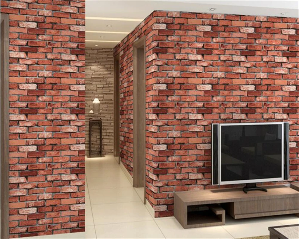 

beibehang papel de parede papier peint hudas beauty 3d solid simulation brick wall paper gray brick green brick wall wallpaper