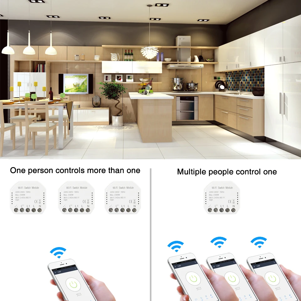 Wi-Fi дистанционный переключатель освещения DIY выключатель Smart Life/Tuya приложение дистанционное управление Голосовое управление для Alexa Echo Google умный дом автоматизация