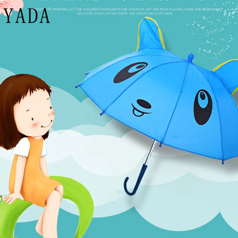 YADA Baby Girls DIY Toys Doll Animal Umbrella Handmade Outdoor Gift Toys Kids Lovely Children Design Cartoon Hat Umbrella YD031