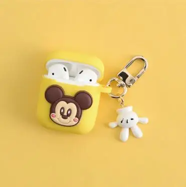 12 Милый мультяшный декоративный силиконовый чехол для Apple Airpods Чехол Air Pods аксессуары Bluetooth наушники защитная крышка брелок - Цвет: 12
