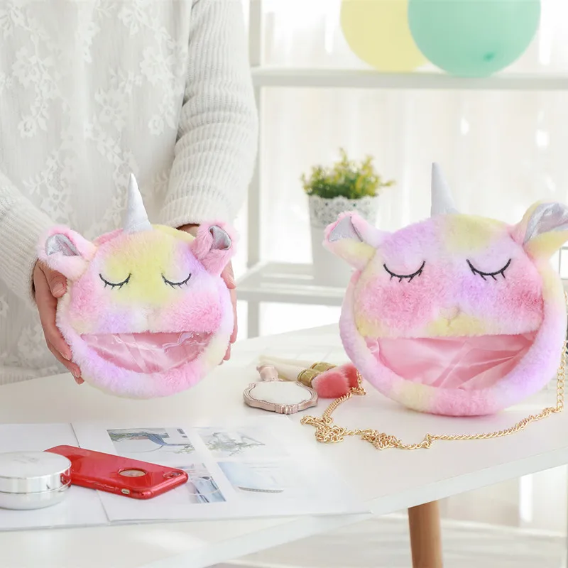 Милая серия мечты Единорог плюшевая косметичка и сумка через плечо Kawaii животные