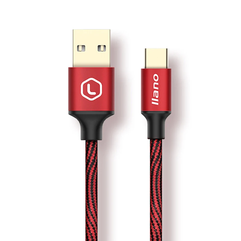 

llano type-c data cable USB 5A for millet 5/Huawei p9/glory 8/TVPlus 2/head C-type USB charging cable braided fast usb-c cable