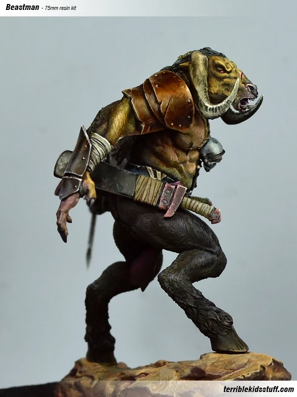 [Loong Way миниатюры] ужасные детские вещи Beastman 75 мм Полимерная миниатюра|miniature|miniature