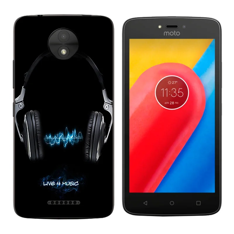 Силиконовый чехол для Motorola Moto C 2017 мягкий из ТПУ с принтом жизни XT1750 XT1754 5 0 |