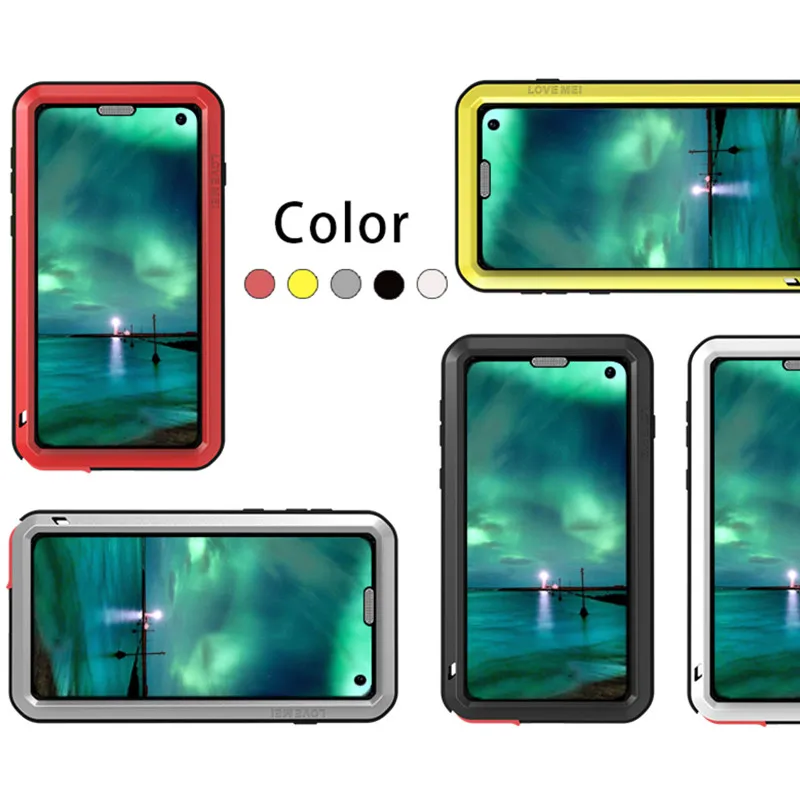 LOVEMEI мощный металлический водонепроницаемый чехол для samsung Galaxy S10 5G Plus Полная