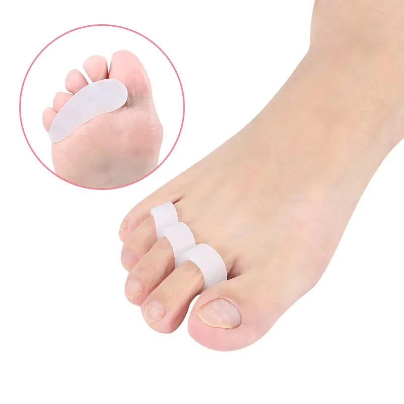 

10Pair Slicone Finger Toe Separator And Bunion Corrector Toe Straightener Manicure Hallux Valgus Correction Orthopedic Protector