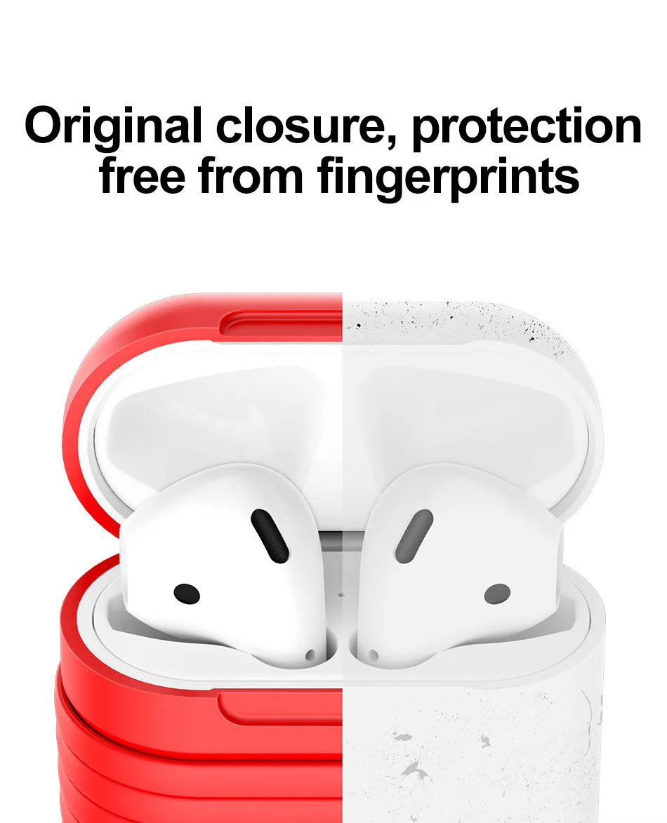 Baseus силиконовый чехол для Airpods, защитный чехол для Apple Airpods, чехол для зарядки с ремешком против потери, для Airpod Air pods