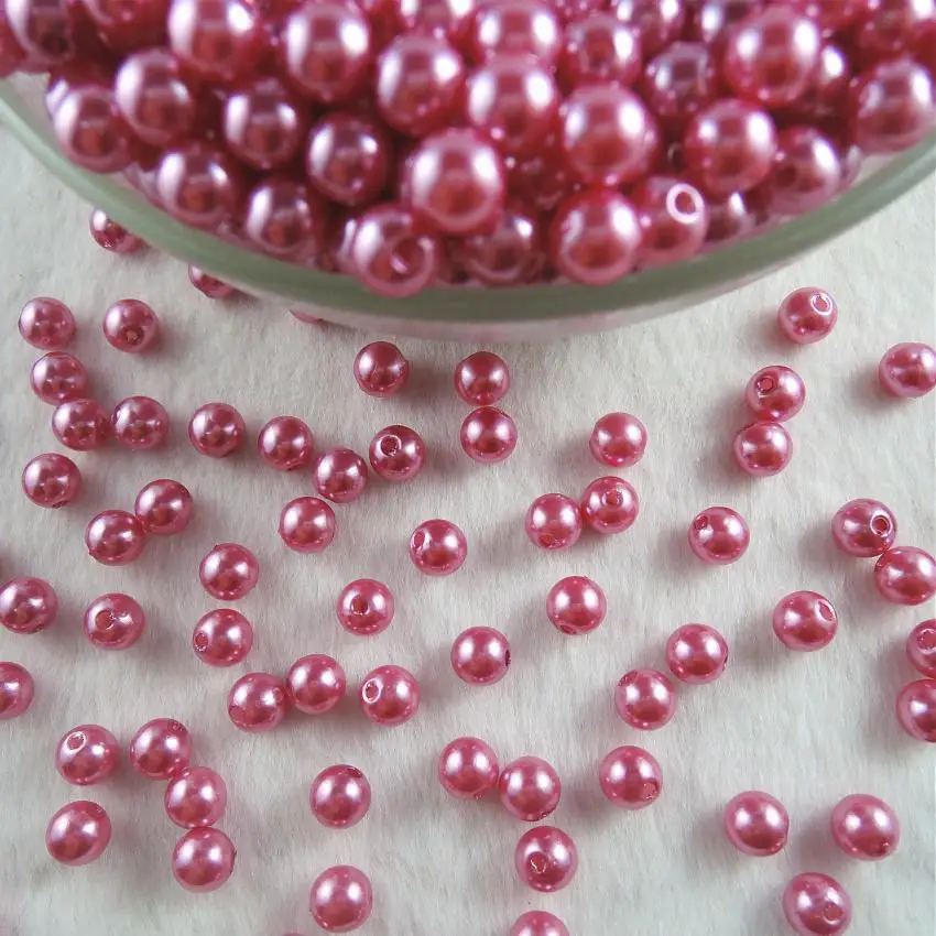 5 размеров бусины из АБС-пластика имитация жемчуга оптовая продажа круглые
